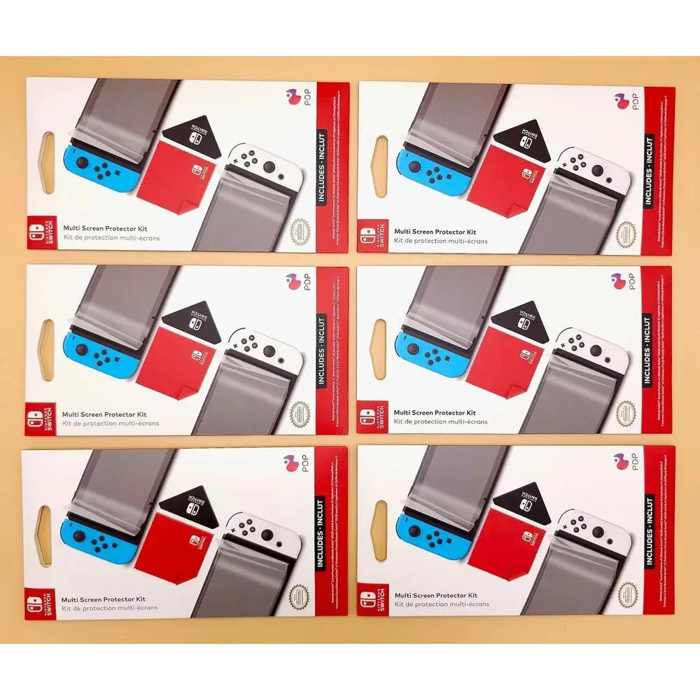 (6) PDP Multi-Screen Protector Kits Nintendo Switch & OLED Models 12 Protectors